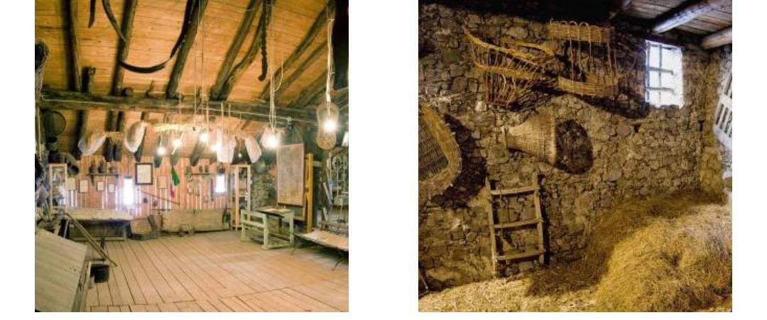 Due immagini dell'interno del museo